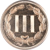 1868 Three Cent Nickel (3CN) Reverse Image