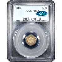 1868 Three Cent Silver (3CS) Obverse Image