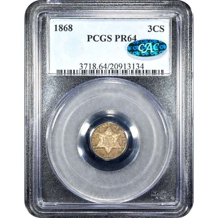 1868 Three Cent Silver (3CS) Obverse Image