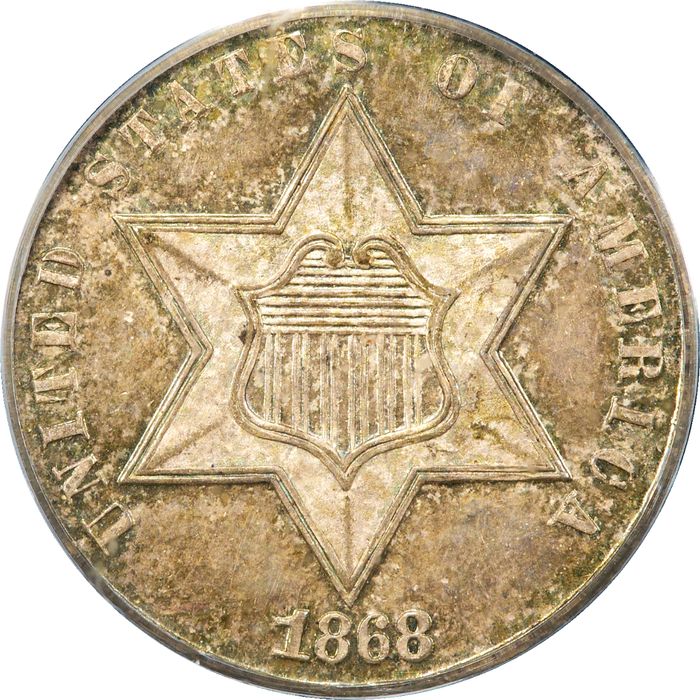 1868 Three Cent Silver (3CS) Photo 3