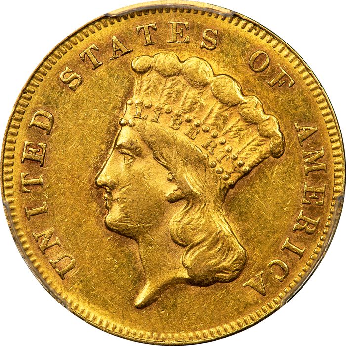 1869 Gold Three Dollar ($3) Photo 3
