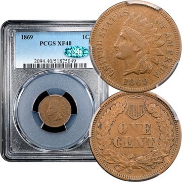 1869 Indian Cent (1c) Composite Image