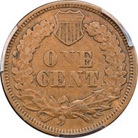 1869 Indian Cent (1c) Reverse Image
