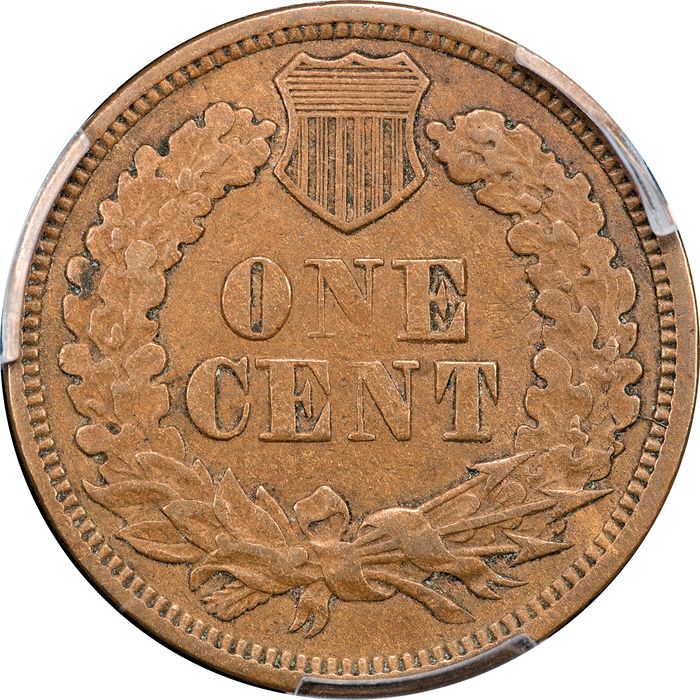 1869 Indian Cent (1c) Reverse Image