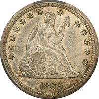 1869-S Seated Liberty Quarter (25c) Photo 3