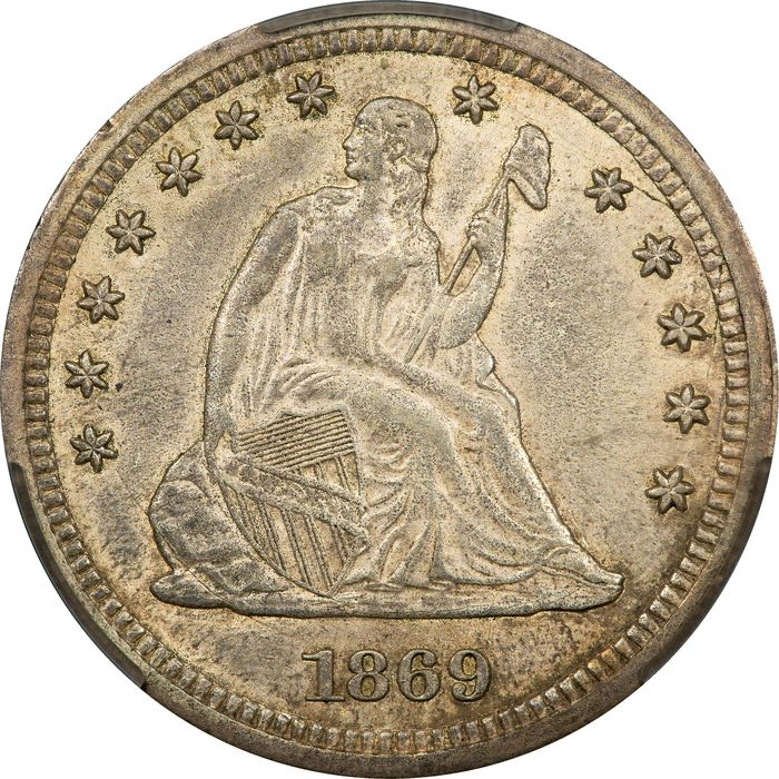 1869-S Seated Liberty Quarter (25c) Photo 3