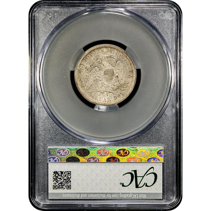 1869-S Seated Liberty Quarter (25c) Reverse Image