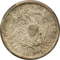 1869-S Seated Liberty Quarter (25c) Photo 4