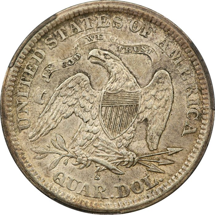 1869-S Seated Liberty Quarter (25c) Photo 4