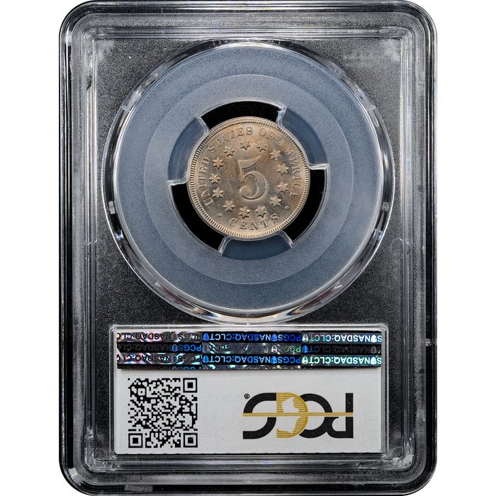 1869 Shield Nickel (5c) Reverse Slab Image