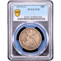 1870-CC Seated Liberty Half Dollar (50c) Obverse Image