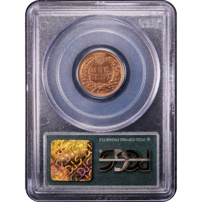 1870 Indian Cent (1c) OGH Reverse Image