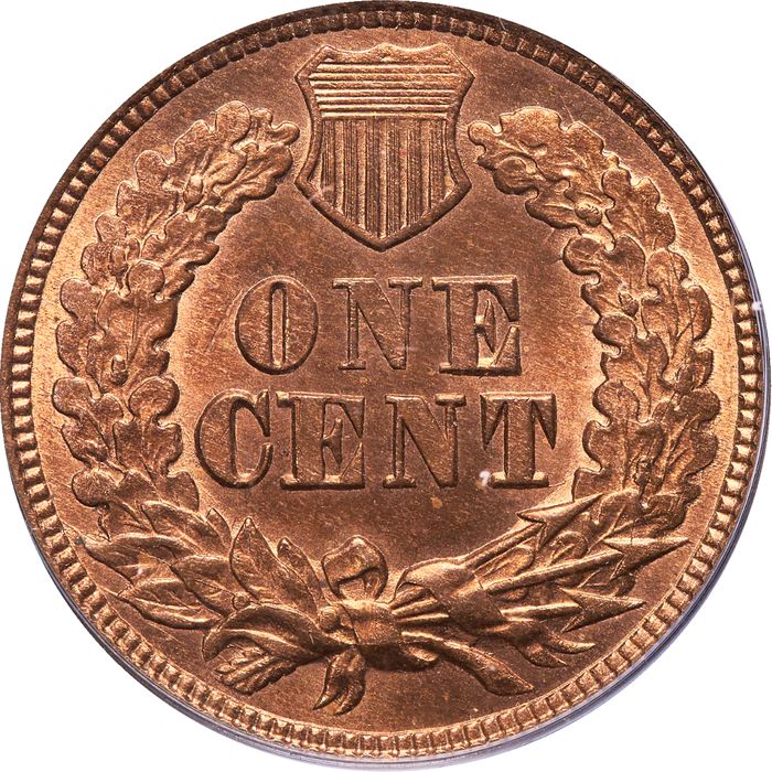 1870 Indian Cent (1c) OGH Photo 4