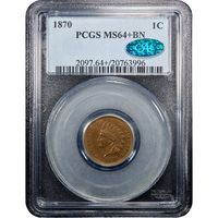 1870 Indian Cent (1c) Obverse Slab Image