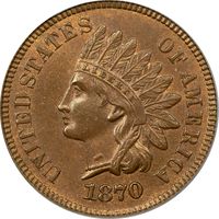 1870 Indian Cent (1c) Obverse Image