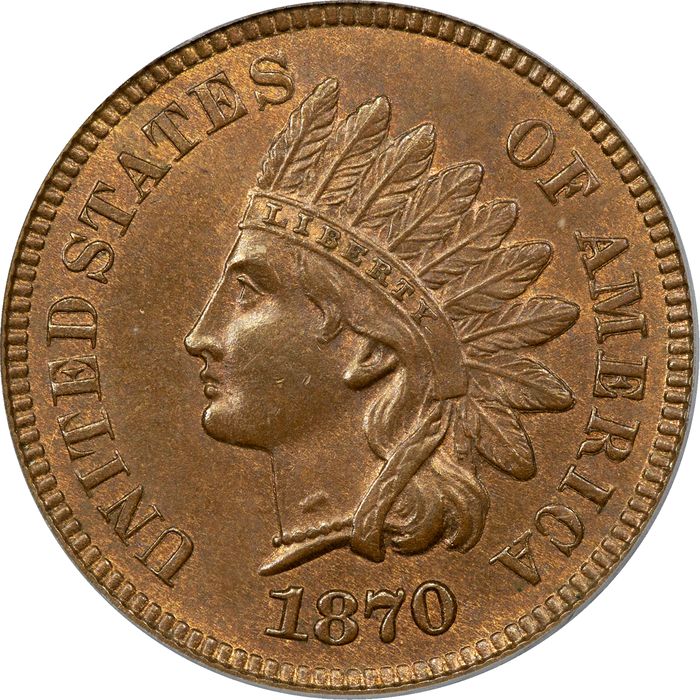 1870 Indian Cent (1c) Obverse Image