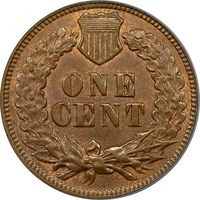 1870 Indian Cent (1c) Reverse Image