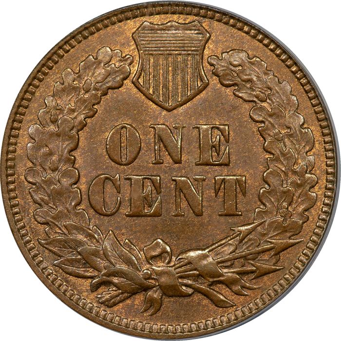 1870 Indian Cent (1c) Reverse Image