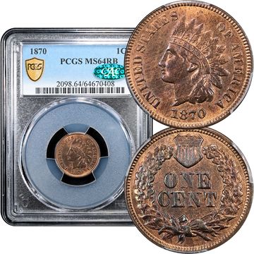 1870 Indian Cent (1c) Composite Image