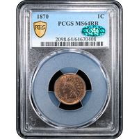 1870 Indian Cent (1c) Obverse Slab Image
