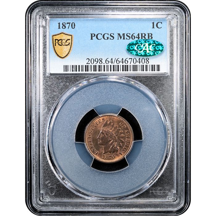 1870 Indian Cent (1c) Obverse Slab Image