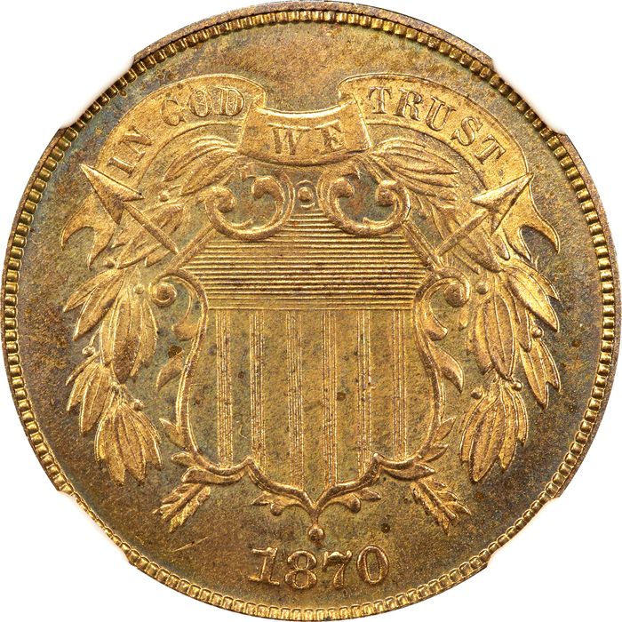 1870 Two Cents (2c) Obverse Image
