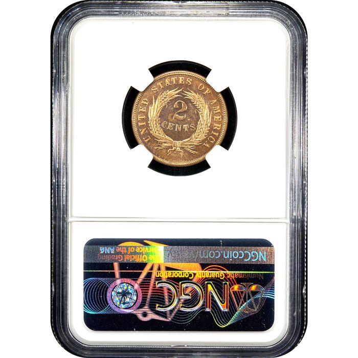 1870 Two Cents (2c) Reverse Slab Image