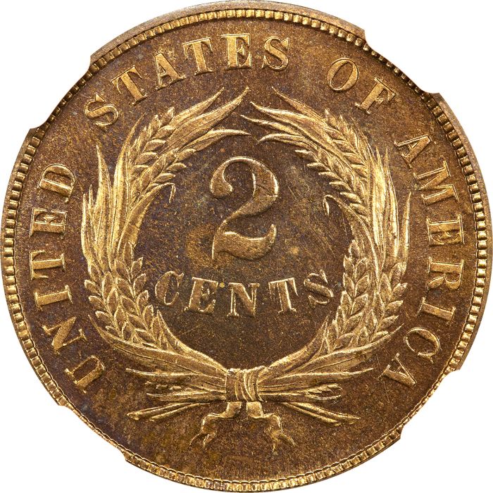 1870 Two Cents (2c) Reverse Image