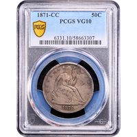 1871-CC Seated Liberty Half Dollar (50c) Obverse Image