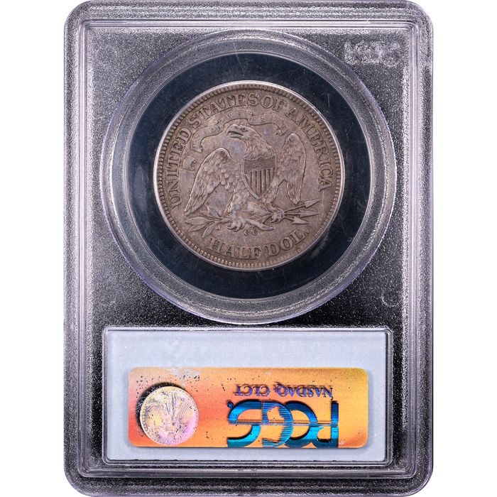 1871-CC Seated Liberty Half Dollar (50c) Reverse Slab Image