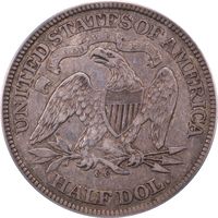 1871-CC Seated Liberty Half Dollar (50c) Reverse Image