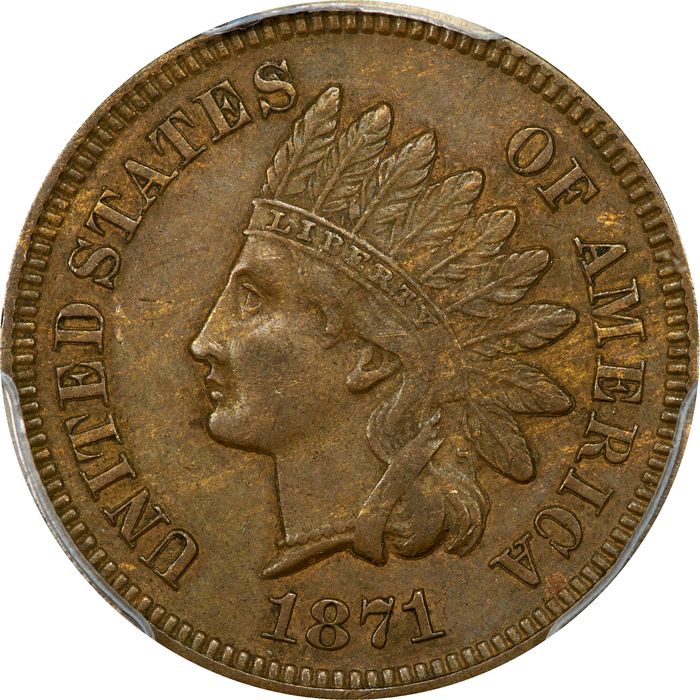 1871 Indian Cent (1c) Obverse Image