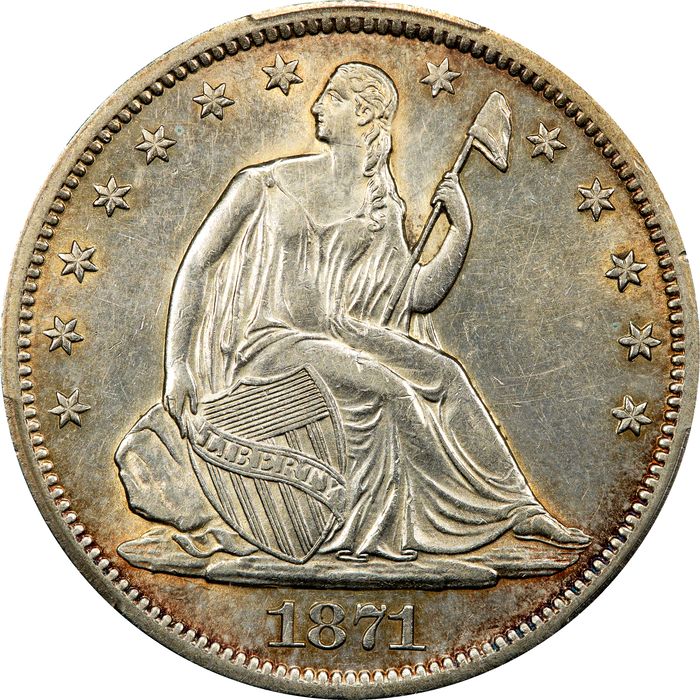 1871-S Seated Liberty Half Dollar (50c) Photo 3