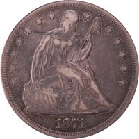 1871 Seated Liberty Dollar ($1) Photo 3