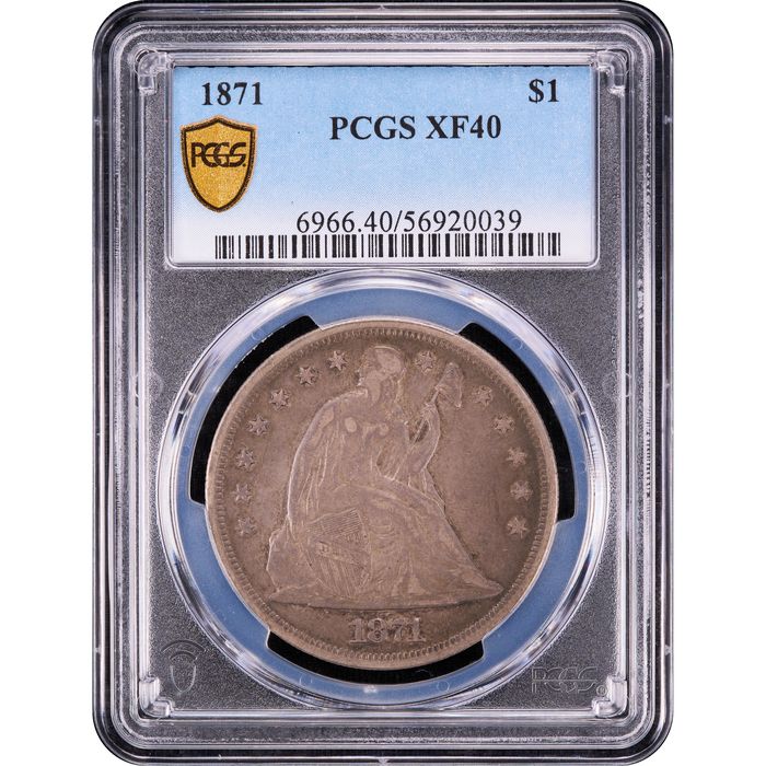 1871 Seated Liberty Dollar ($1) Obverse Image