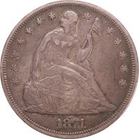 1871 Seated Liberty Dollar ($1) Photo 3