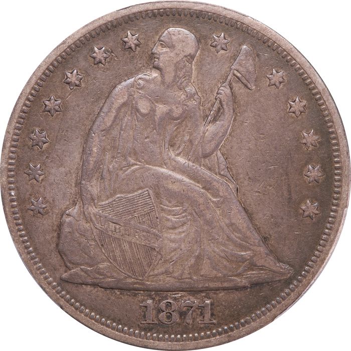 1871 Seated Liberty Dollar ($1) Photo 3