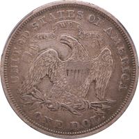 1871 Seated Liberty Dollar ($1) Photo 4