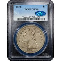 1871 Seated Liberty Dollar ($1) Obverse Image