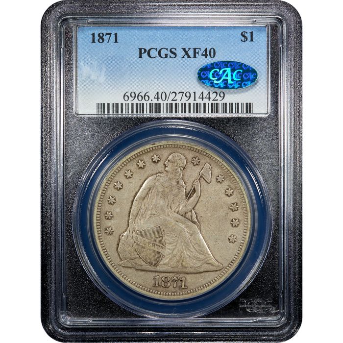 1871 Seated Liberty Dollar ($1) Obverse Image