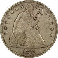 1871 Seated Liberty Dollar ($1) Photo 3