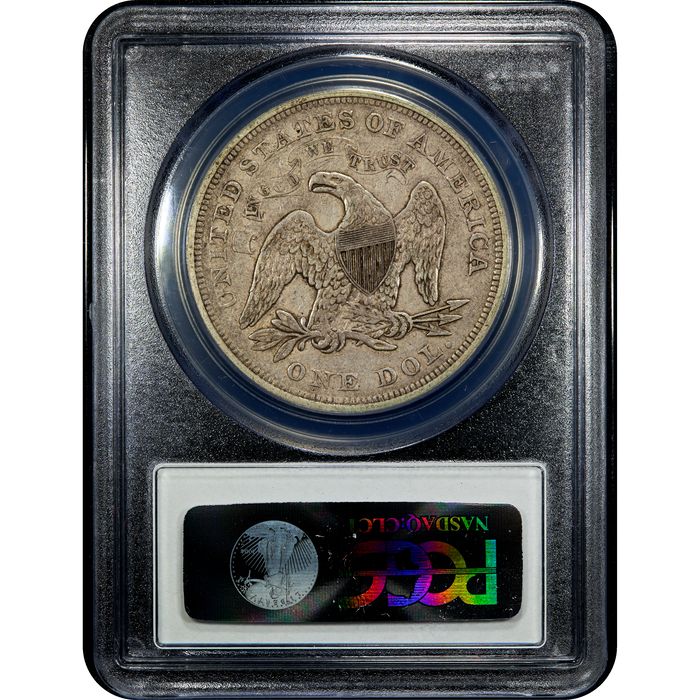 1871 Seated Liberty Dollar ($1) Reverse Image