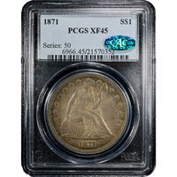 1871 Seated Liberty Dollar ($1) Obverse Image