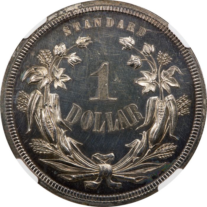 1871 Standard Silver Pattern Dollar ($1) J-1120 Reverse Image