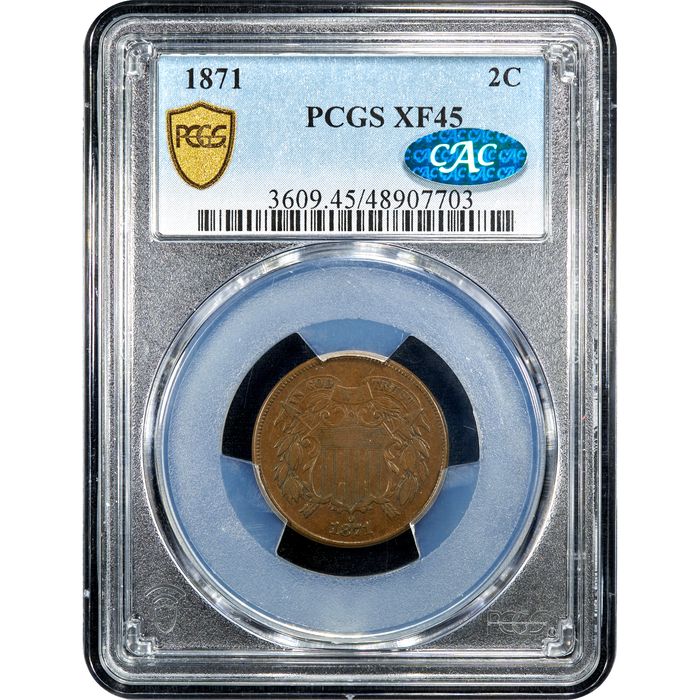 1871 Two Cents (2c) Obverse Image