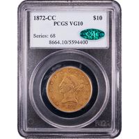 1872-CC Liberty Gold Eagle ($10) Obverse Slab Image
