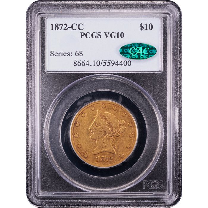 1872-CC Liberty Gold Eagle ($10) Obverse Slab Image