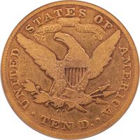 1872-CC Liberty Gold Eagle ($10) Reverse Image