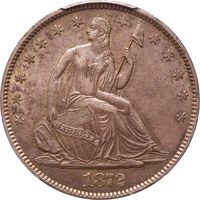 1872-S Seated Liberty Half Dollar (50c) Photo 3