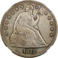 1872 Seated Liberty Dollar ($1) Obverse Image
